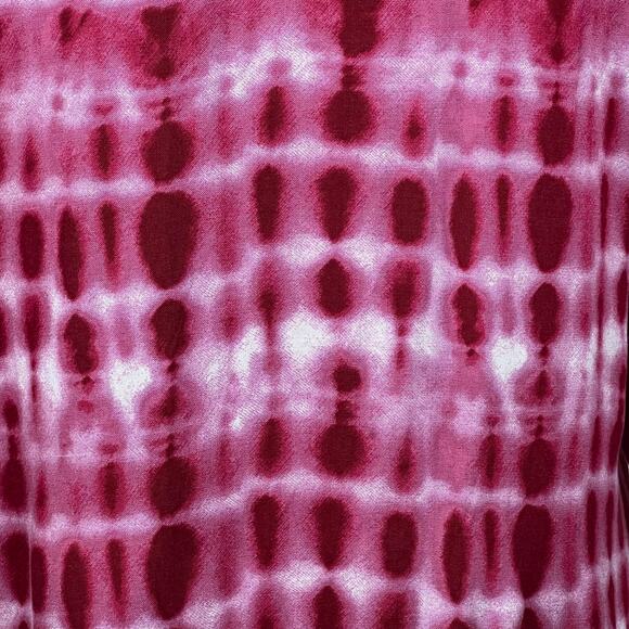 LulaRoe women Medium Shirley Pink White Tie Dyed Kimono Cardigan Jacket Bohemian - Picture 6 of 12